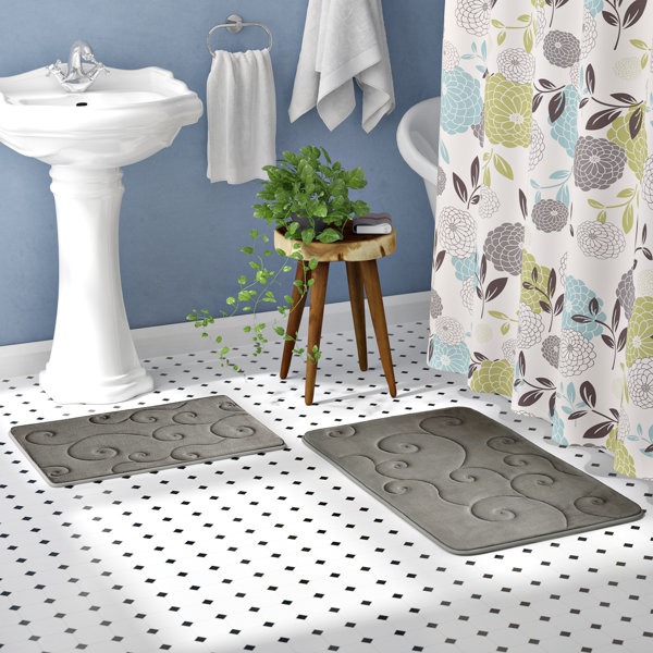 Red Barrel Studio® Gosim Embossed Rectangle Memory Foam NonSlip 2